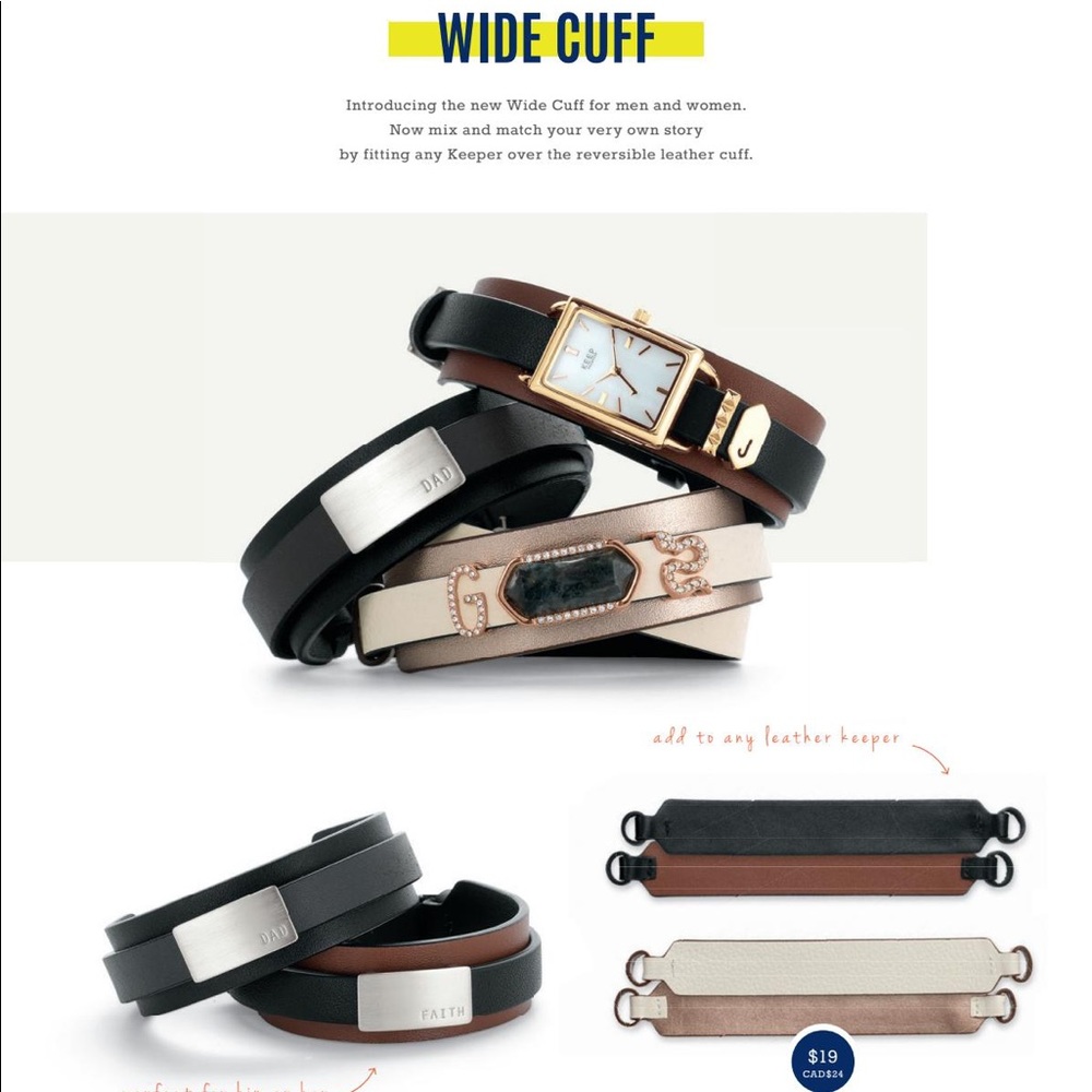 Keep Collective wide leather cuff